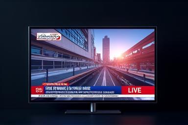 Thumbnail of a live news broadcast screen